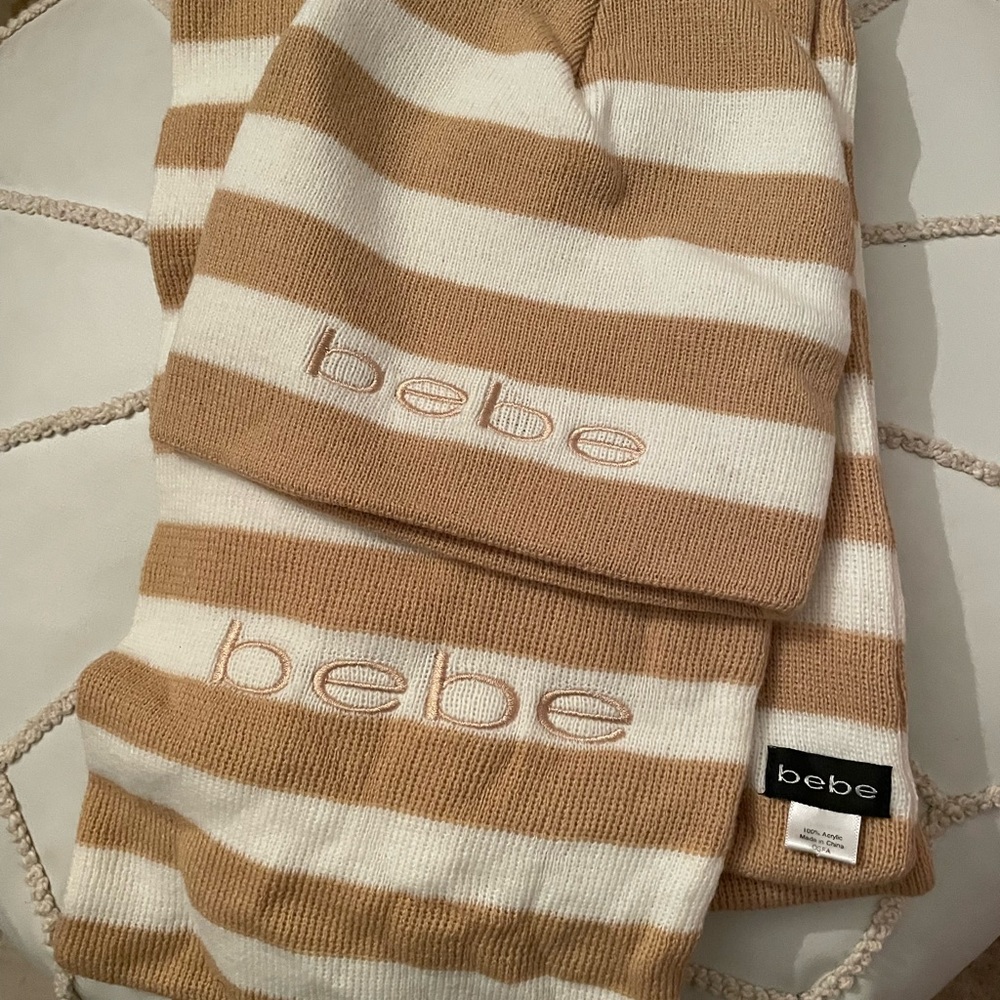 BeBe hat and scarf set never worn